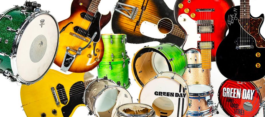 Green Day gear from the last 25 years being sold on Reverb