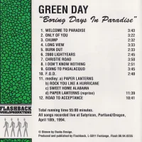 Boring Days in Paradise - back of insert