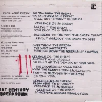 Know Your Enemy CD single - back of cover