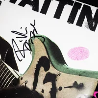 Thumbprinted Waiting vinyl - close-up
