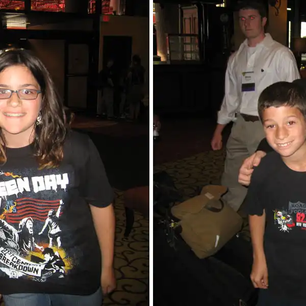Ava and Leo with Green Day