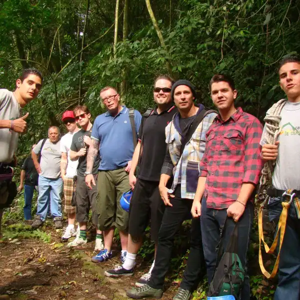 Costa Rica Canopy Staff with Billie Joe Armstrong, Mike Dirnt and Jason White