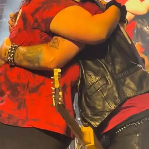 Nicolette Valenti on stage with Green Day