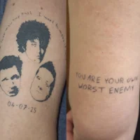 Green Day Heads & Restless Heart Syndrom Lyrics Tattoo