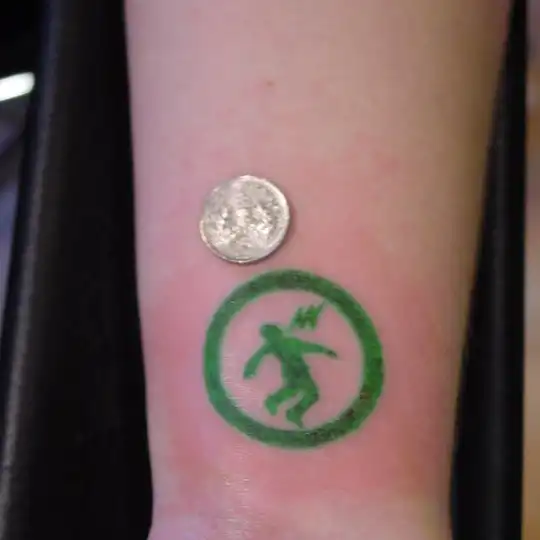 Warning Man Logo Tattoo