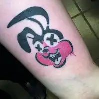 Awesome as Fuck Bunny Tattoo