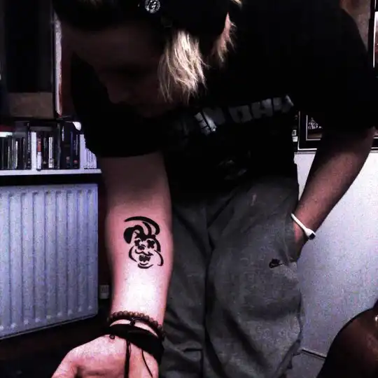 Awesome as Fuck Bunny Tattoo
