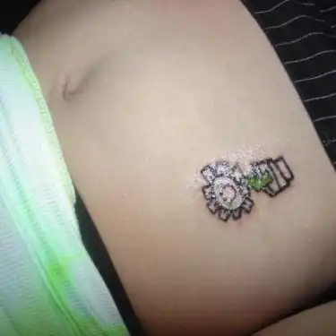 Kerplunk Flower Tattoo