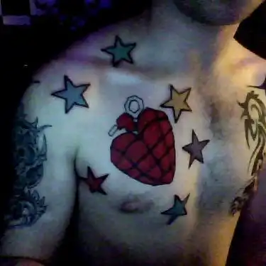 American Idiot Heart Grenade Tattoo