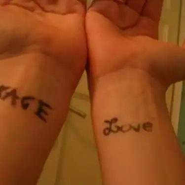 Rage and Love Text Tattoo
