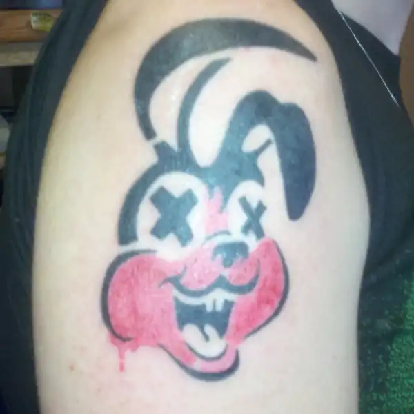 Awesome as Fuck Bunny Tattoo