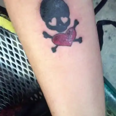 Skull and Heart Tattoo