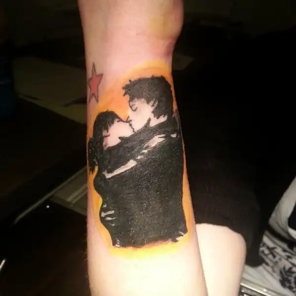 21St Cb Kissing Couple Tattoo