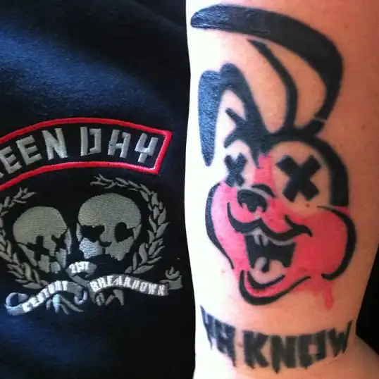 Awesome as Fuck Bunny Tattoo