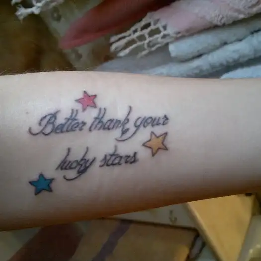 Good Riddance (Time of Your Life) Lyric Tattoo