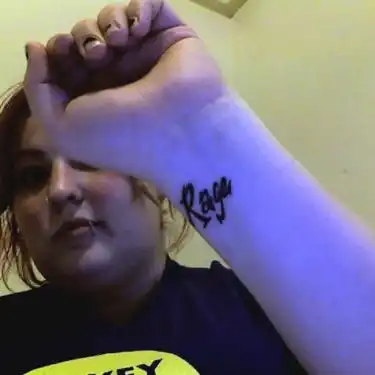 Rage and Love Text Tattoo
