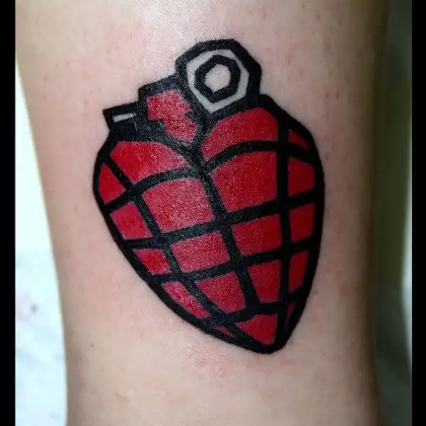 American Idiot Heart Grenade Tattoo