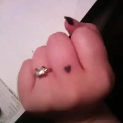 Billie Joe Finger Heart Tattoo