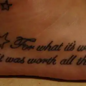 Script Text Tattoo