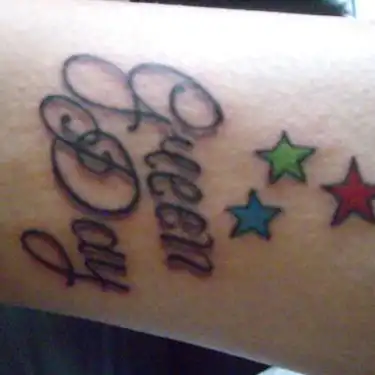 Billie Joe Multicolored Stars Tattoo