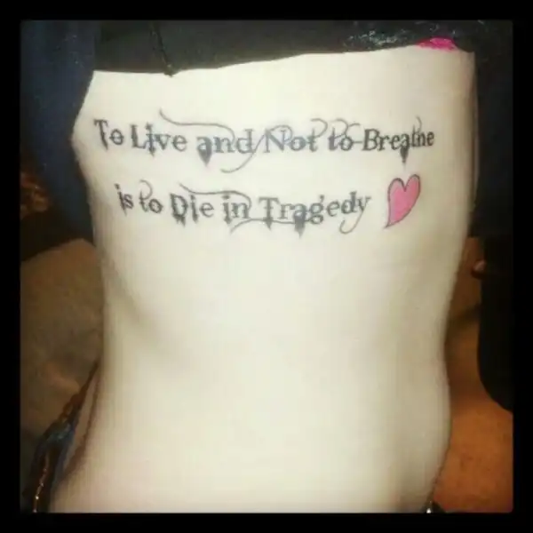 Green Day Lyric Tattoo