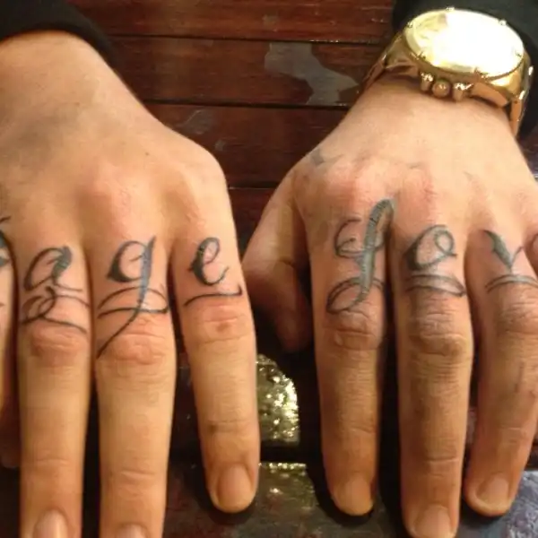 Rage and Love Text Tattoo