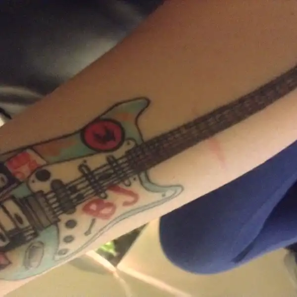 Billie Joe Armstrong's Guitar Tattoo