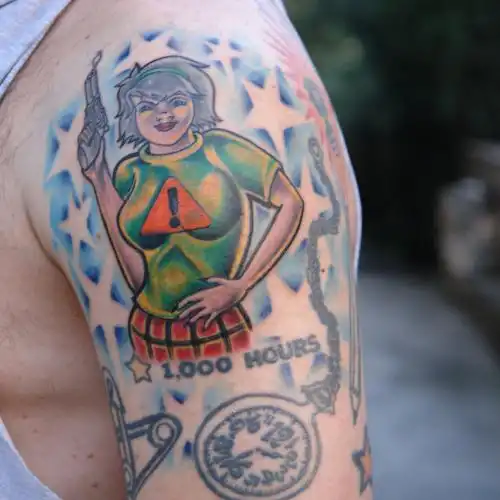 Kerplunk Girl Logo Tattoo