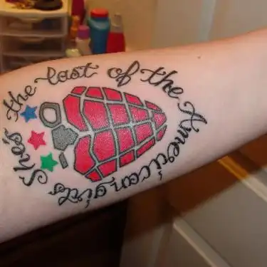 Billie Joe Multicolored Stars Tattoo