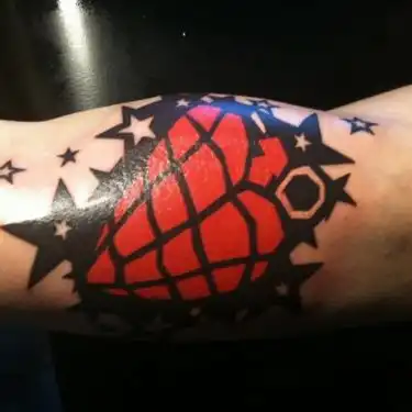 American Idiot Heart Grenade Tattoo