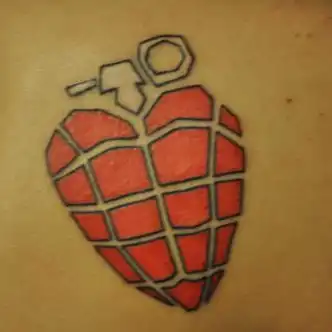 American Idiot Heart Grenade Tattoo
