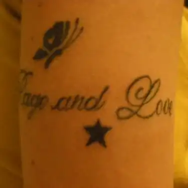 Rage and Love Text Tattoo