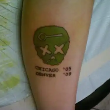 21st Century Breakdown Skull Tattoo
