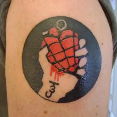 American Idiot Heart Grenade Tattoo