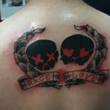 21st Century Breakdown Paired Skulls Tattoo