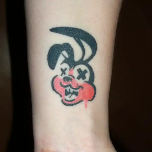 Awesome as Fuck Bunny Tattoo