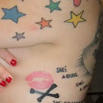 She's a Rebel Lyric Tattoo