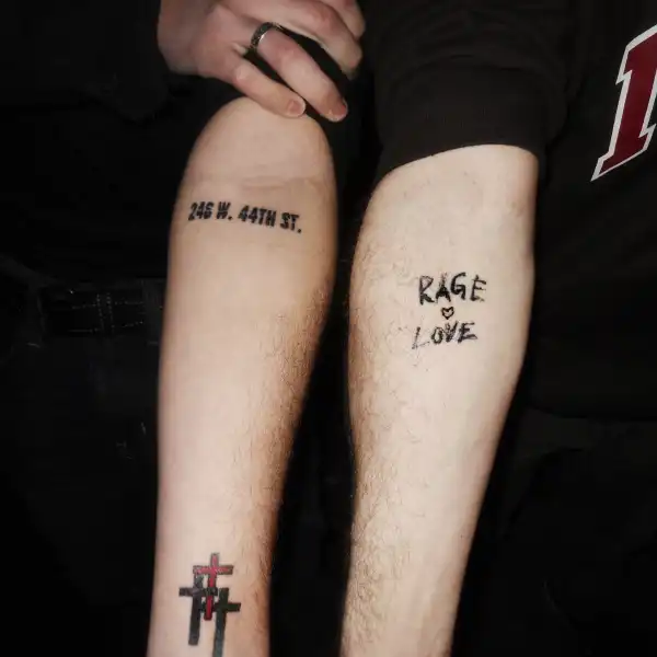 Rage and Love Text Tattoo
