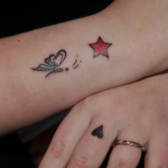 Heart and Star Tattoo