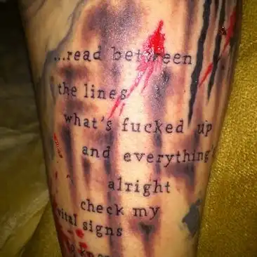 Green Day Lyric Tattoo