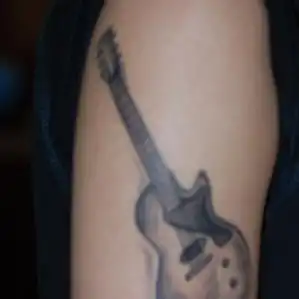 Single-Cut Electric Guitar Tattoo