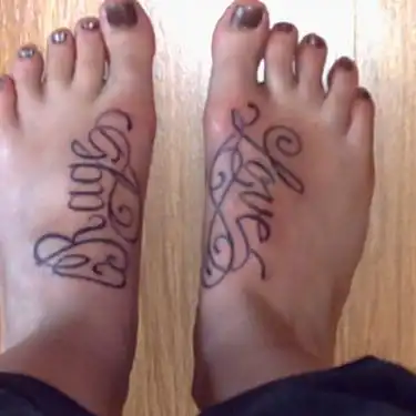 Rage and Love Script Tattoo