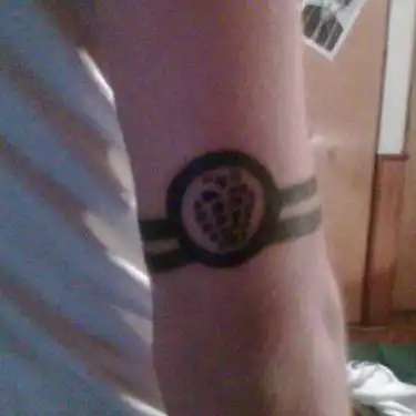 American Idiot Heart Grenade Armband Tattoo