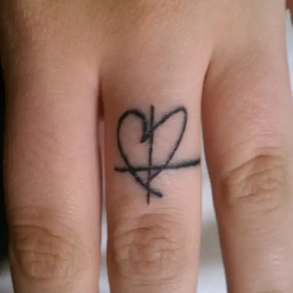 St. Jimmy Heart and Cross Tattoo