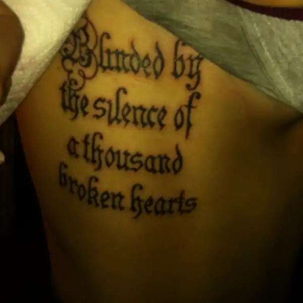 Minority Lyric Tattoo