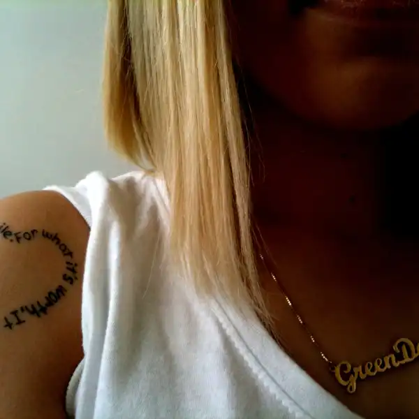 Good Riddance (Time of Your Life) Lyric Tattoo