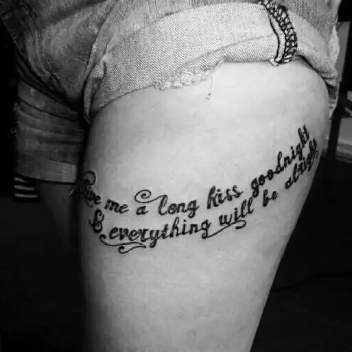 Give Me Novacaine Lyric Tattoo