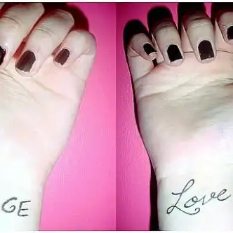 Rage and Love Text Tattoo