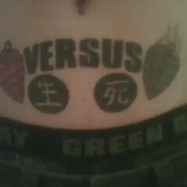 Versus with American Idiot Heart Grenade and Life/Death Kanji Tattoo