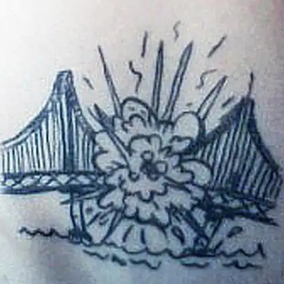 Suspension Bridge Explosion